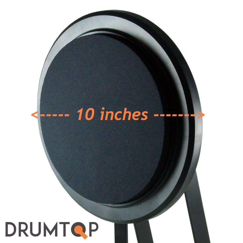 DRUMTOP وسادة تدريب طبلة الباس منخفضة الضوضاء - 10" وسادة دق طبلة للتدريب - وسادة دواسة الباس للشعور بالارتداد الطبيعي - مطاط عالي الكثافة للشعور الحقيقي - DRUMTOP 1000 - Image 2